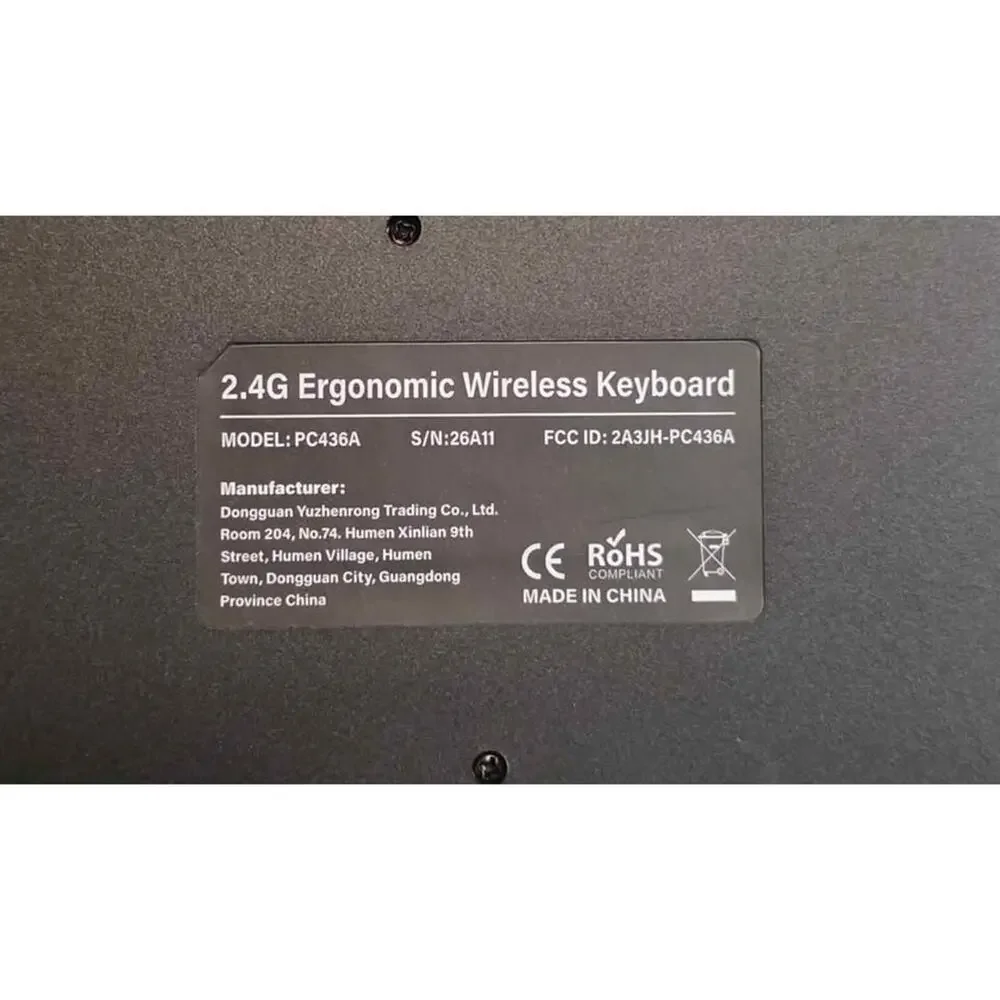 2.4G Ergonomic Wireless Keyboard and Mouse Combo PC441A Cushioned Palm Rest